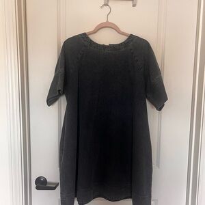 Elegant Black Denim Dress